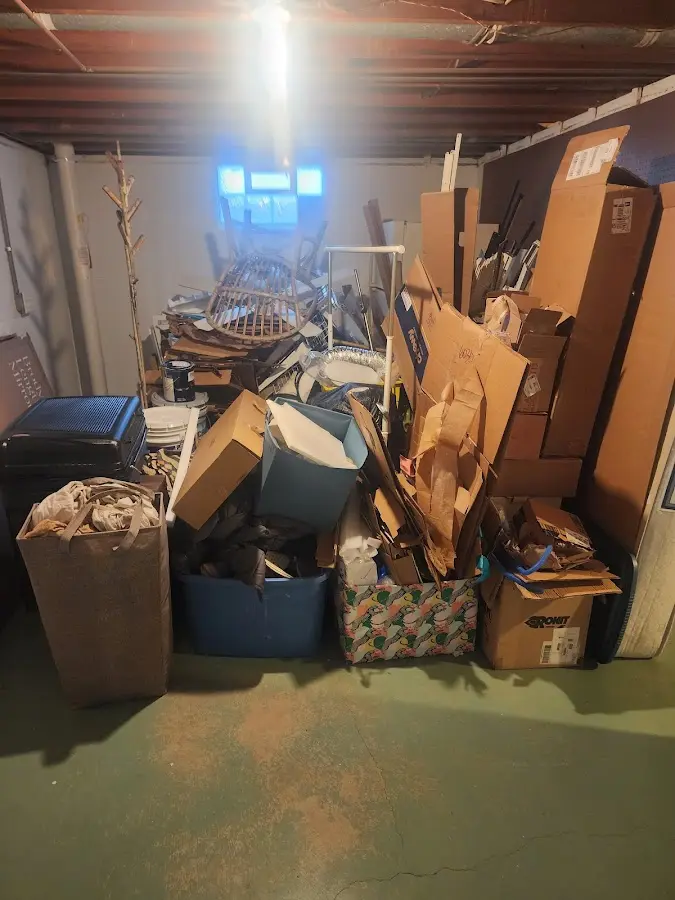 Roll-off dumpster container at job site for 6 Yard Dumpster Rental in Gurnee